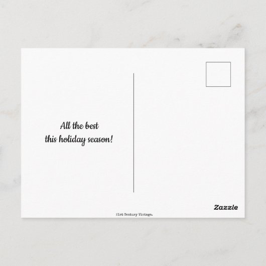 kerstvakantie met snoepriet hart op echte sneeuw briefkaart (Achterkant)