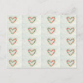 kerstvakantie met snoepriet hart op echte sneeuw briefkaart (Voorkant)