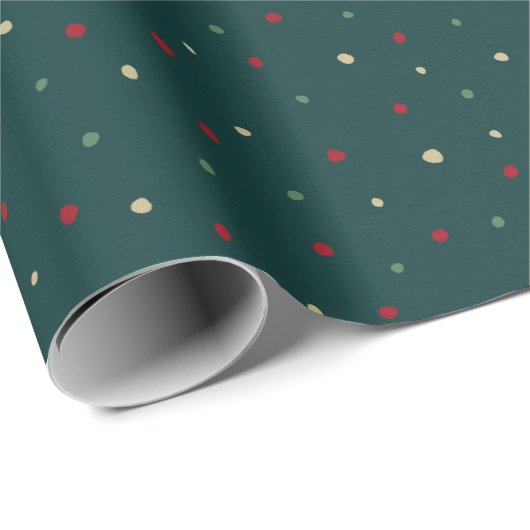 Kerstvakantie met Stippen Cadeaupapier (Rol Hoek)