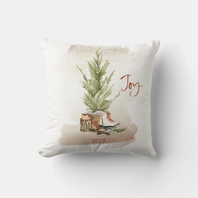 Kerstvakantie met vintage charme kussen (Voorkant)