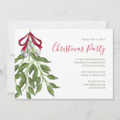 Kerstvakantie Mistletoe Groene QR-code Kaart (Voorkant)