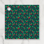 Kerstvakantie Mistletoe Holly Berry Gift Labels (Voorkant)