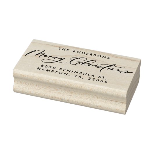 Kerstvakantie modern elegant minimaal script rubberstempel (Stempel)