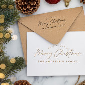 Kerstvakantie modern elegant minimaal script rubberstempel