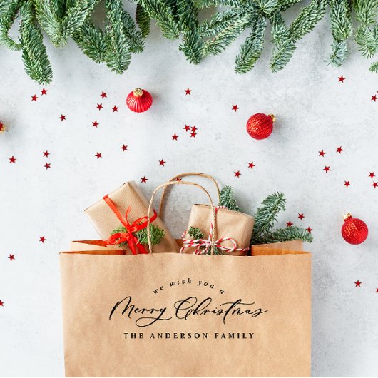 Kerstvakantie modern elegant minimaal script rubberstempel