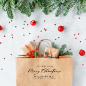 Kerstvakantie modern elegant minimaal script rubberstempel