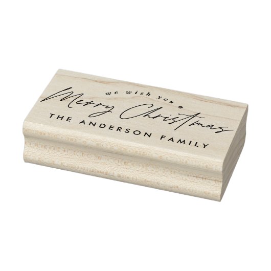 Kerstvakantie modern elegant minimaal script rubberstempel (Stempel)