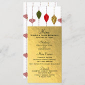 Kerstvakantie  Modern Ornamenten Menu (Voorkant / Achterkant)