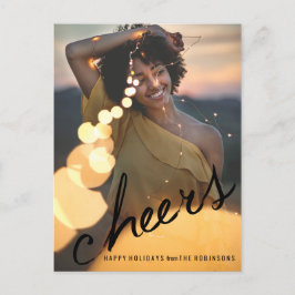 Kerstvakantie moderne eenvoudige foto feestdagenkaart