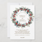 Kerstvakantie Moderne huwelijksuitnodiging Kaart (Voorkant)