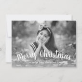 Kerstvakantie Moderne Minimalistische Fotokaart Feestdagenkaart (Voorkant)