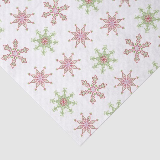 Kerstvakantie moderne rode snuitvlokken tissuepapier (Detail)