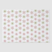 Kerstvakantie moderne rode snuitvlokken tissuepapier (Voorkant)