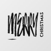 Kerstvakantie Moderne Typografie Ramen  Raamsticker (Vel)