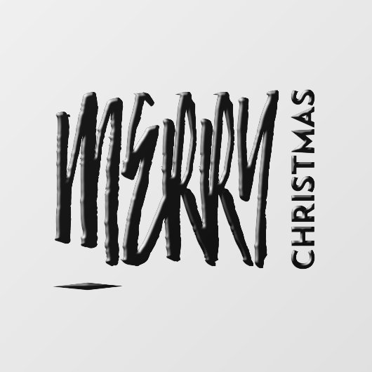 Kerstvakantie Moderne Typografie  Ramen  Raamsticker (Vel)