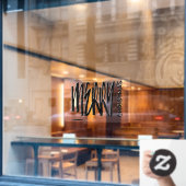Kerstvakantie Moderne Typografie  Ramen  Raamsticker (Cafe Raam)