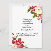 Kerstvakantie Moderne Winter Wedding Bloemen Kaart (Voorkant)