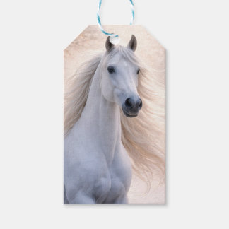 Kerstvakantie Mooie Paard en Sneeuw Cadeaulabel