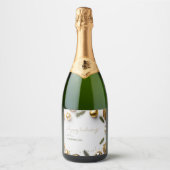 Kerstvakantie Mousserende Wijn Label Sparkling Wijnetiket (Voorkant)