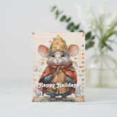 Kerstvakantie muis 22 Collage Briefkaart (Staand voorkant)