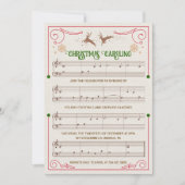 Kerstvakantie muziekblad uitnodiging (Voorkant)
