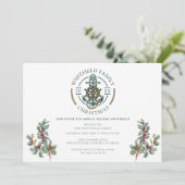 Kerstvakantie Nautical Open House Party Kaart (Staand voorkant)