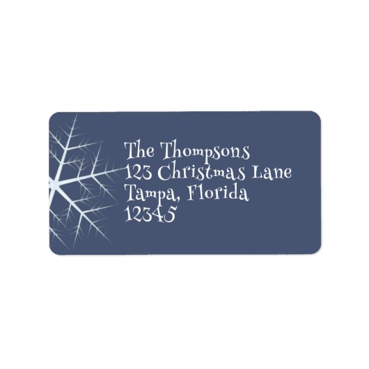 Kerstvakantie Navy Blauwe Whimsical Typografie Etiket (Voorkant)