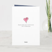 Kerstvakantie Navyblauw Eenvoudige Sneeuwvlok Feestdagen Kaart (Achterkant)