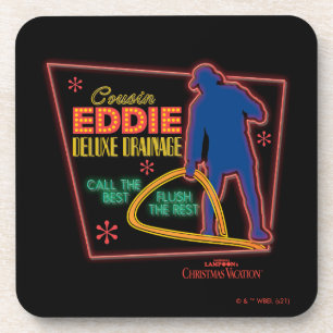 kerstvakantie   Neef Eddie Neon Sign Bier Onderzetter