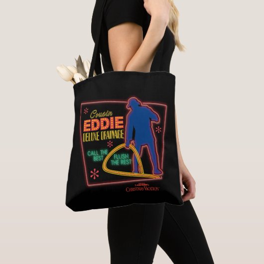 kerstvakantie | Neef Eddie Neon Sign Tote Bag (Dichtbij)