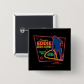 kerstvakantie | Neef Eddie Neon Sign Vierkante Button 5,1 Cm (Voorkant /achterkant)