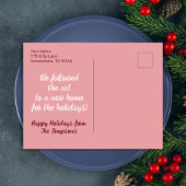 Kerstvakantie Nieuw adres Cat Briefkaart