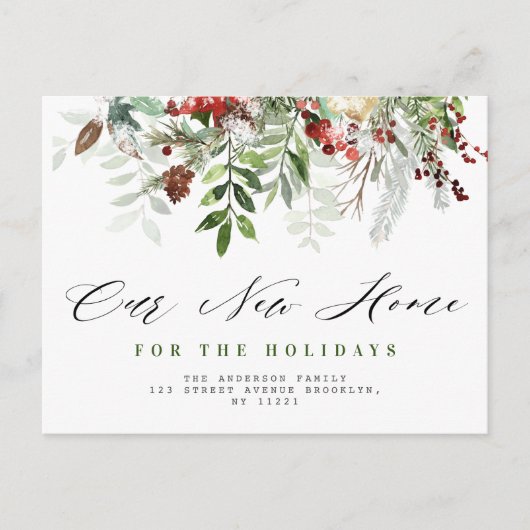 kerstvakantie Nieuwe startpagina Briefkaart (Voorkant)