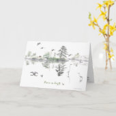 Kerstvakantie, Nieuwjaar: Vredesvogels:  Kerstkaar Kaart (Gele Bloem)