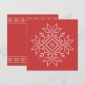 Kerstvakantie noordse sneeuwvlok (Voorkant / Achterkant)