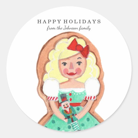 Kerstvakantie Notenkraker Clara | Sticker (Voorkant)