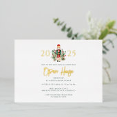 Kerstvakantie Notenkraker Open House Party Gold Folie Uitnodiging (Staand Voorkant)