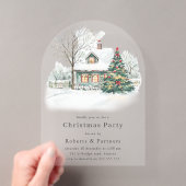Kerstvakantie of kerstfeest acryl uitnodigingen (Insitu (Draagbaar))