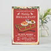 Kerstvakantie Ontbijt uitnodiging (Staand voorkant)