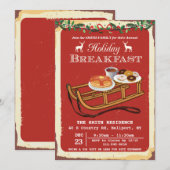 Kerstvakantie Ontbijt uitnodiging (Voorkant / Achterkant)
