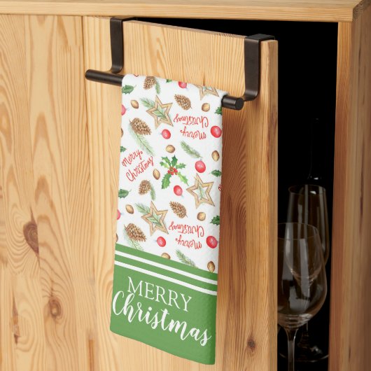 Kerstvakantie op het platteland theedoek (Derde Gevouwen)
