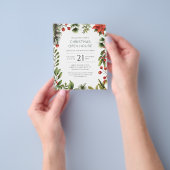Kerstvakantie Open Huis Feest Flyer (Hand)