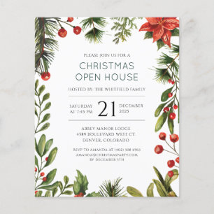 Kerstvakantie Open Huis Feest Flyer