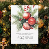 Kerstvakantie Open Huis Handgeschilderde Bollen Kaart