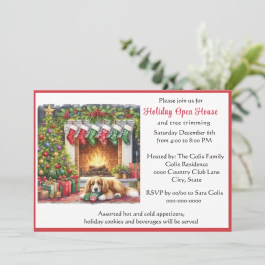 Kerstvakantie Open Huis Kaart (Staand voorkant)