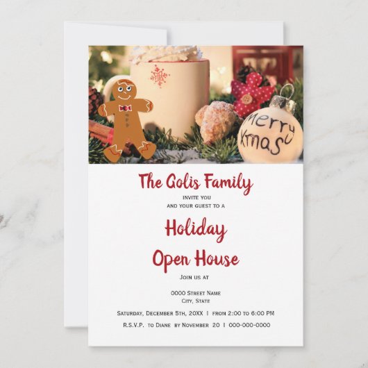Kerstvakantie Open Huis  Kaart (Voorkant)
