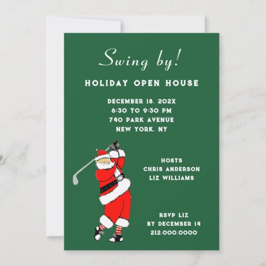 Kerstvakantie Open Huis Uitnodigingen (Voorkant)