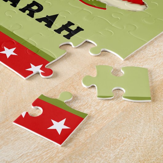 Kerstvakantie paar legpuzzel (Zijkant)