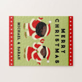 Kerstvakantie paar legpuzzel (Horizontaal)