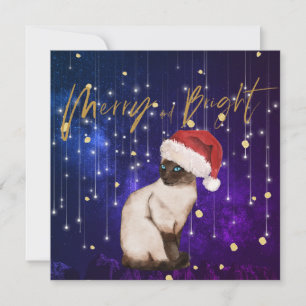 Kerstvakantie Paarse Kat Santa Groet